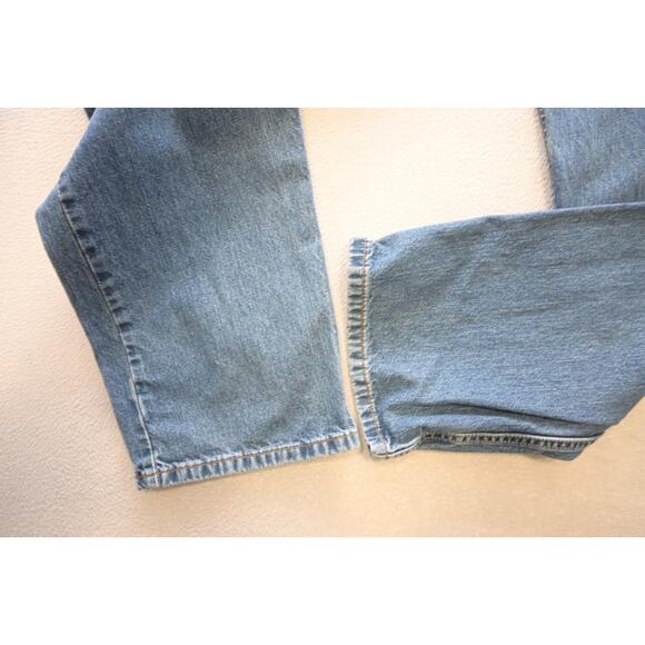 Levi's 505 Regular Fit Straight Rugged Denim Blue Jeans Mens Size 40 x 32 - Picture 3 of 8